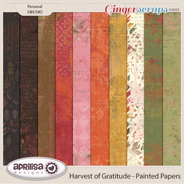 Harvest of Gratitude - Painted Papers by Aprilisa Designs
