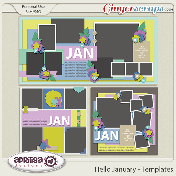 Hello January - Template Pack 