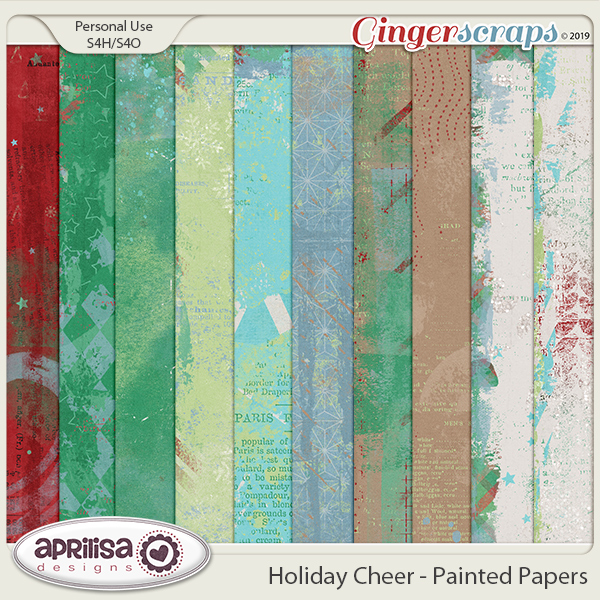 Holiday Cheer - Painted Papers by Aprilisa Designs