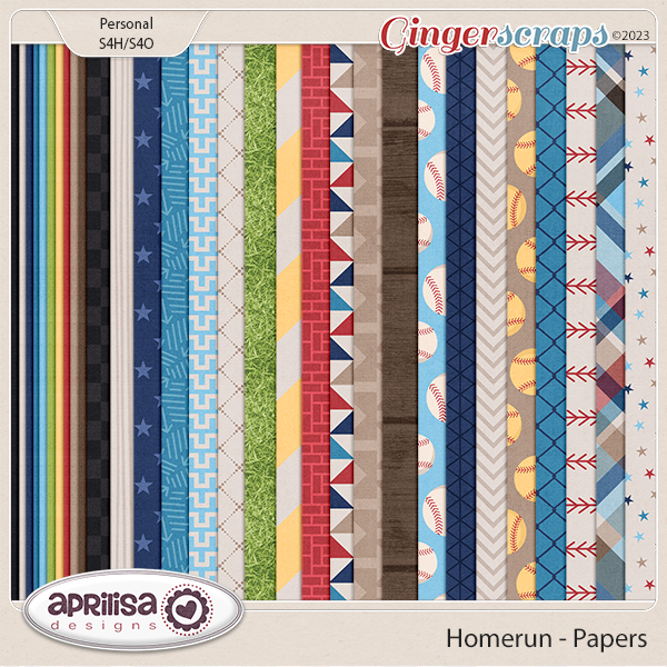 Homerun - Papers by Aprilisa Designs