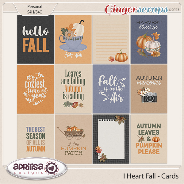 I Heart Fall - Cards by Aprilisa Designs
