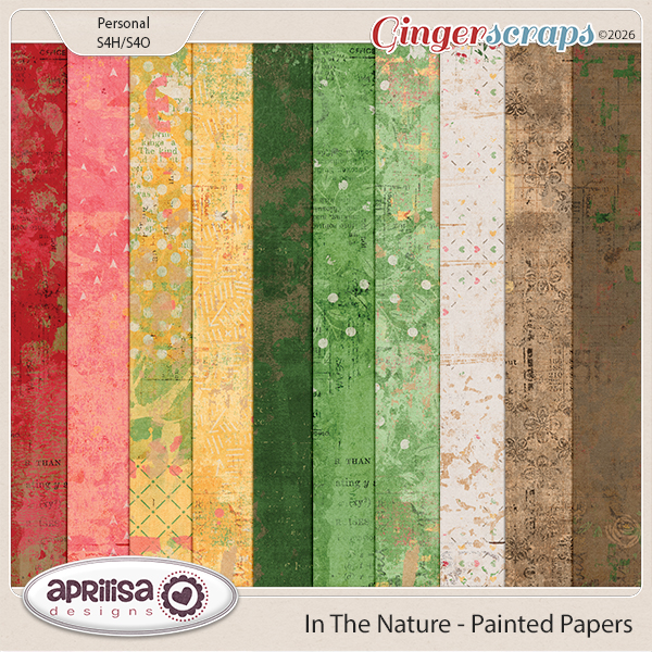 In The Nature - Painted Papers by Aprilisa Designs
