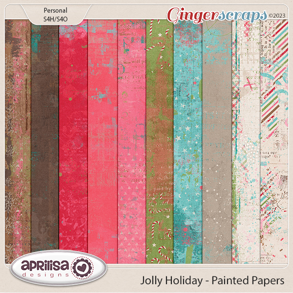 Jolly Holiday - Painted Papers by Aprilisa Designs