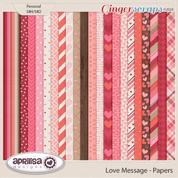 Love Message - Papers by Aprilisa Designs