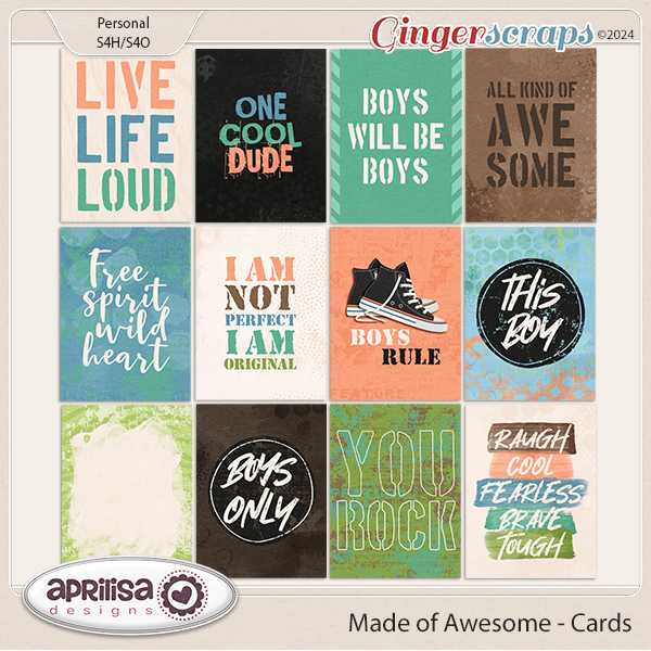 Made of Awesome - Cards by Aprilisa Designs