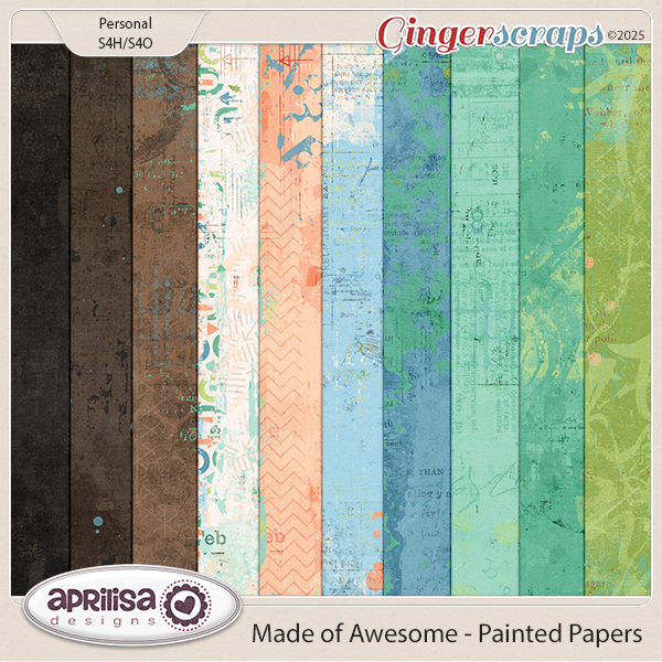 Made of Awesome - Painted Papers by Aprilisa Designs