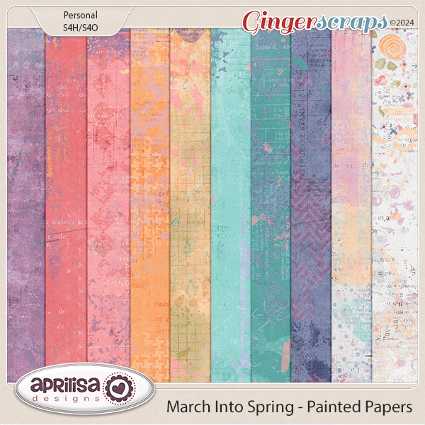 March Into Spring - Painted Papers by Aprilisa Designs