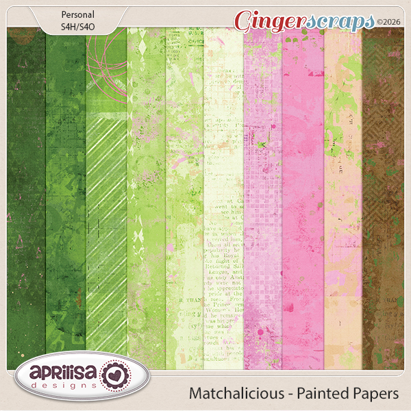 Matchalicious - Painted Papers by Aprilisa Designs