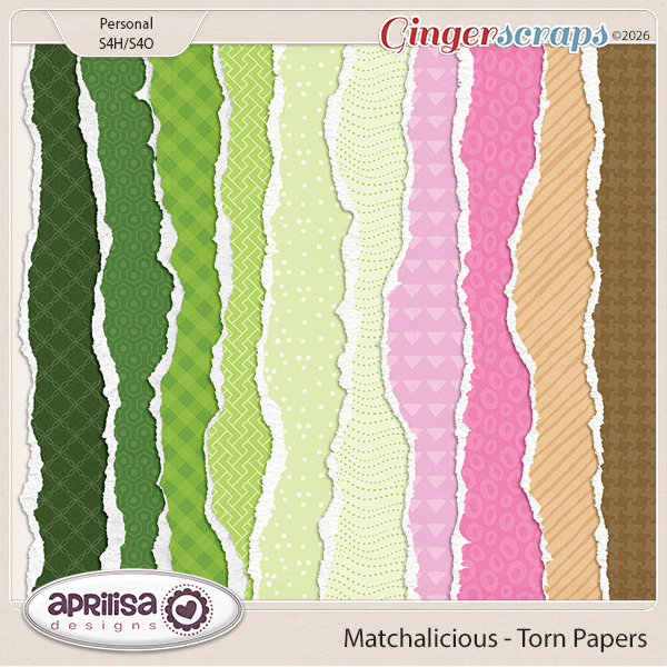 Matchalicious - Torn Papers by Aprilisa Designs