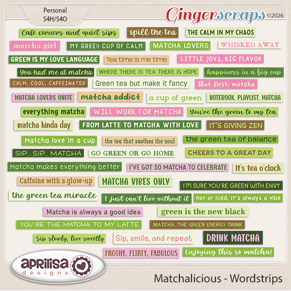 Matchalicious - Wordstrips by Aprilisa Designs