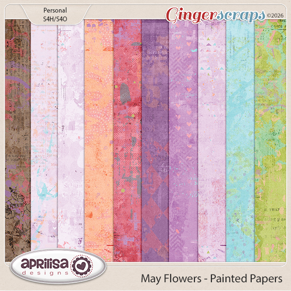 May Flowers - Painted Papers by Aprilisa Designs