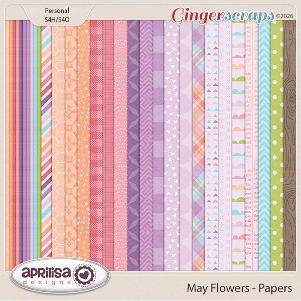 May Flowers - Papers by Aprilisa Designs