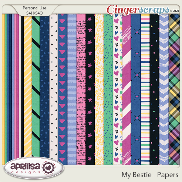 My Bestie - Papers by Aprilisa Designs