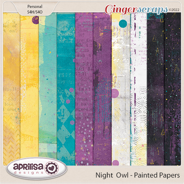 Night Owl - Painted Papers by Aprilisa Designs