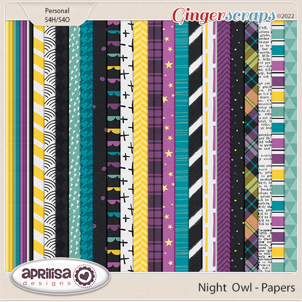 Night Owl - Papers by Aprilisa Designs