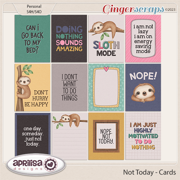 Not Today - Cards by Aprilisa Designs