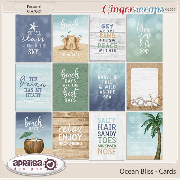Ocean Bliss - Cards by Aprilisa Designs