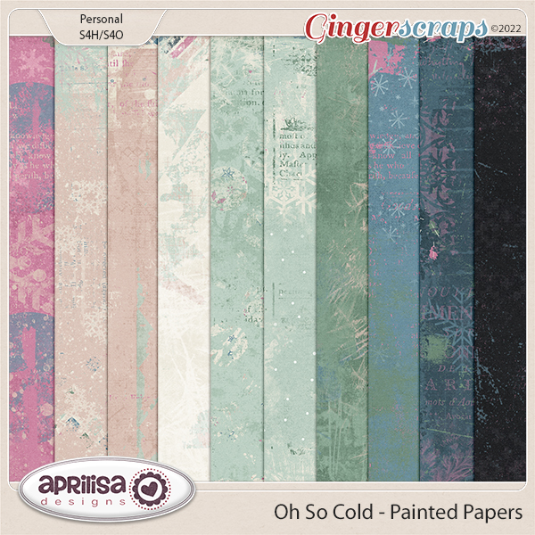 Oh So Cold - Painted Papers by Aprilisa Designs