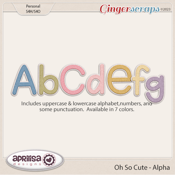 Oh So Cute - Alpha by Aprilisa Designs.