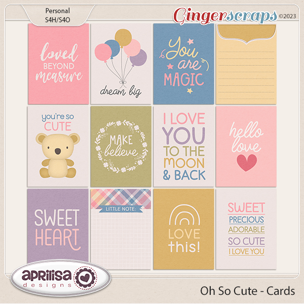 Oh So Cute - Cards by Aprilisa Designs