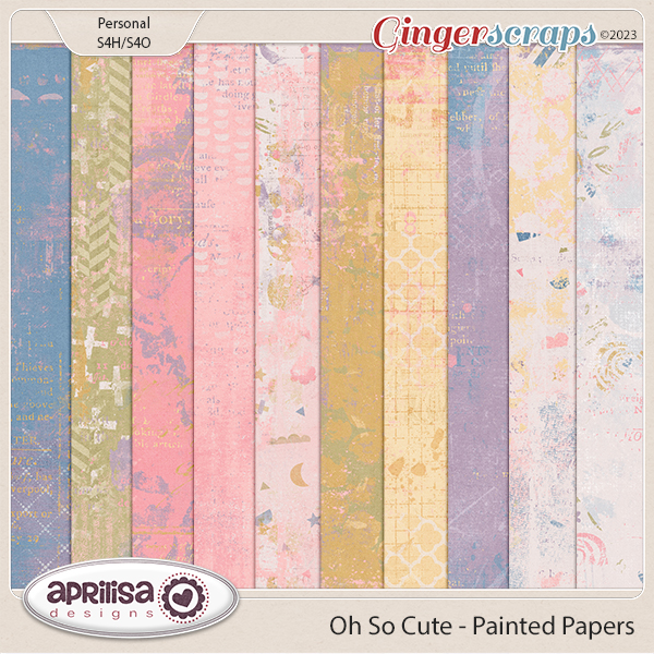 Oh So Cute - Painted Papers by Aprilisa Designs
