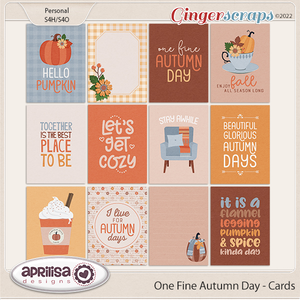 One Fine Autumn Day - Cards by Aprilisa Designs