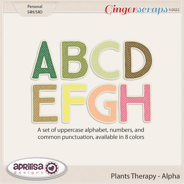 Plants Therapy - Alpha by Aprilisa Designs.