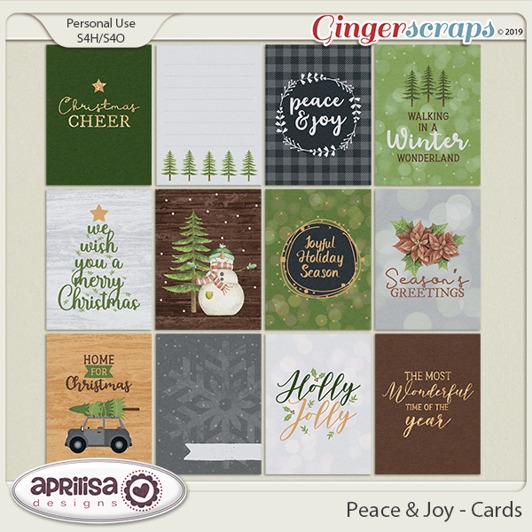 Peace & Joy - Cards by Aprilisa Designs