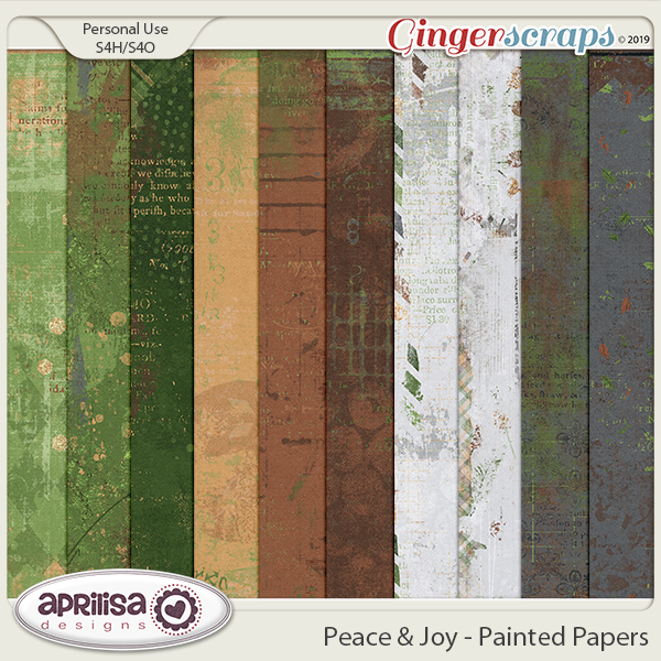 Peace &Joy - Painted Papers by Aprilisa Designs