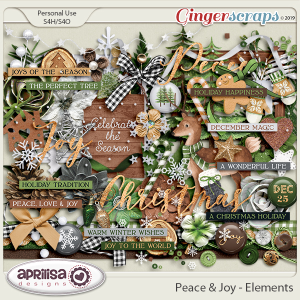 Peace & Joy - Elements by Aprilisa Designs