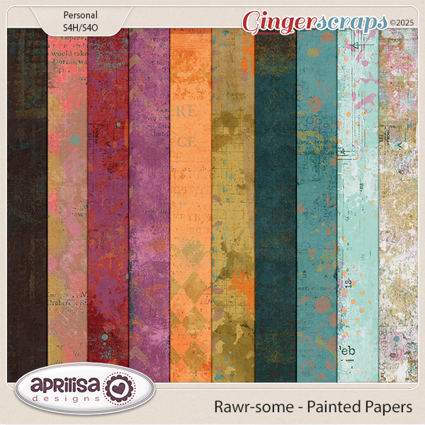 Rawr-some - Painted Papers by Aprilisa Designs