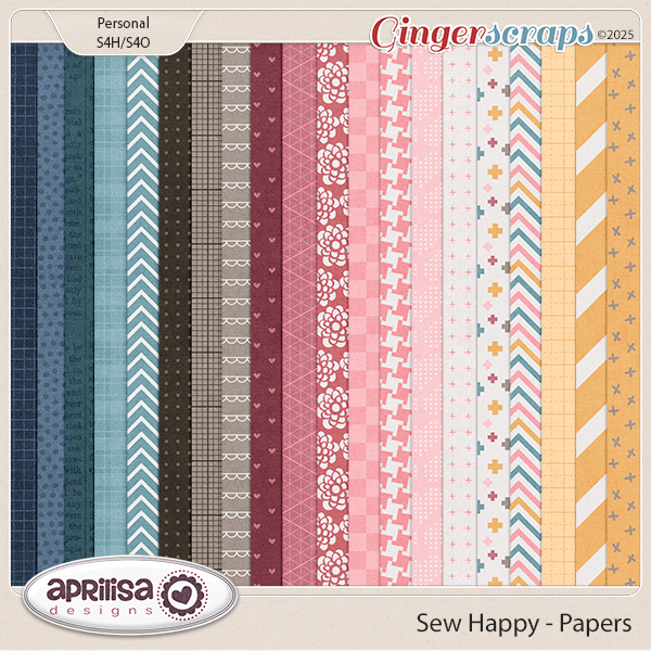 Sew Happy - Papers by Aprilisa Designs