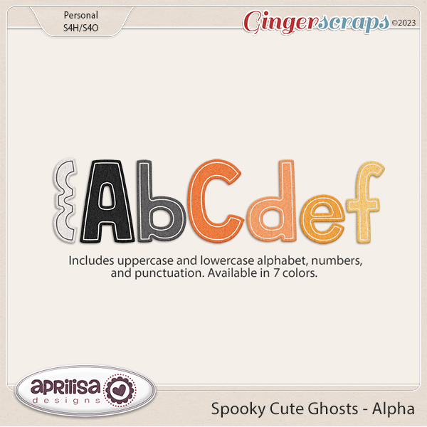 Spooky Cute Ghosts - Alpha by Aprilisa Designs.