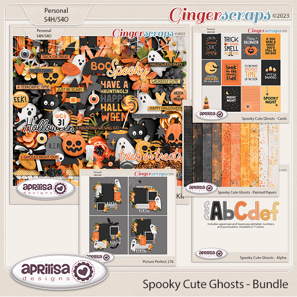 Spooky Cute Ghosts - Bundle by Aprilisa Designs