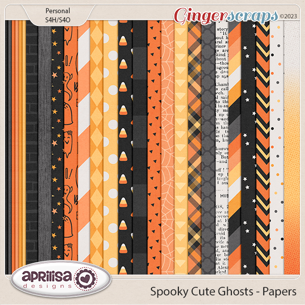 Spooky Cute Ghosts - Papers by Aprilisa Designs