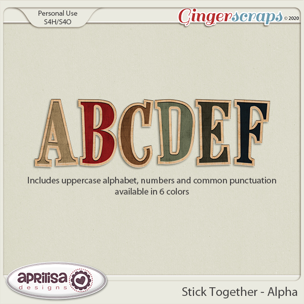 Stick Together - Alpha by Aprilisa Designs