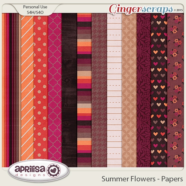 Summer Flowers - Papers by Aprilisa Designs