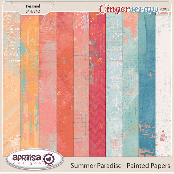 Summer Paradise - Painted Papers by Aprilisa Designs