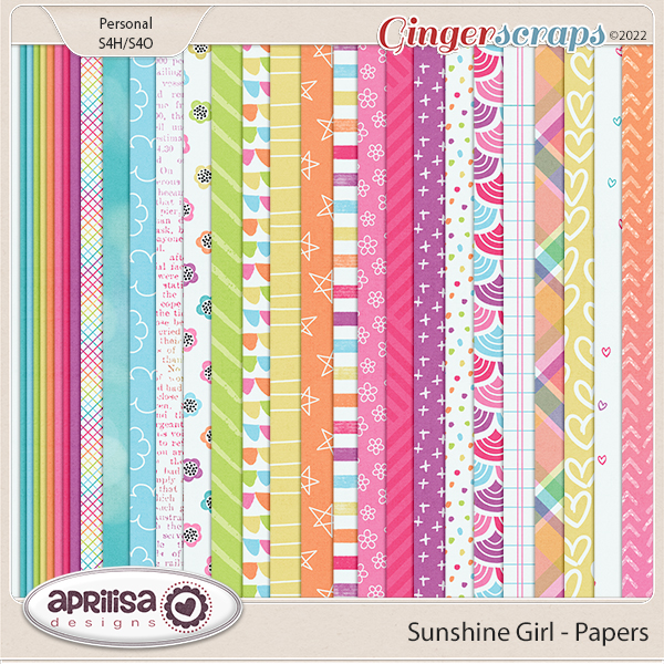 Sunshine Girl - Papers by Aprilisa Designs