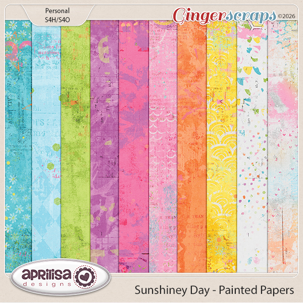 Sunshiney Day - Painted Papers by Aprilisa Designs