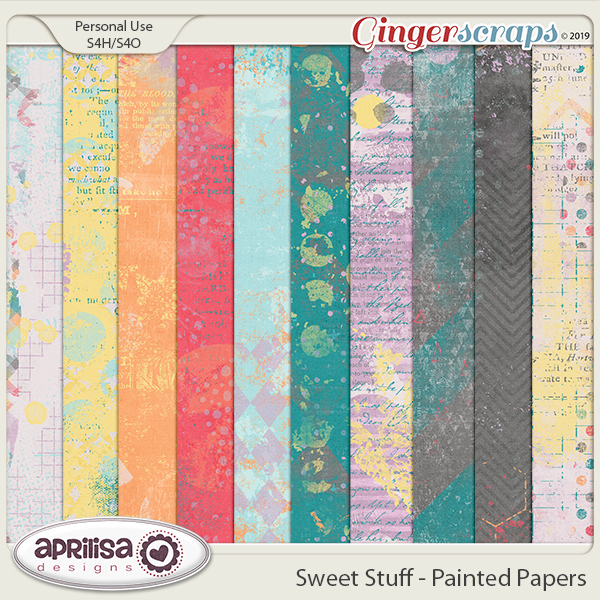 Sweet Stuff - Painted Papers by Aprilisa Designs