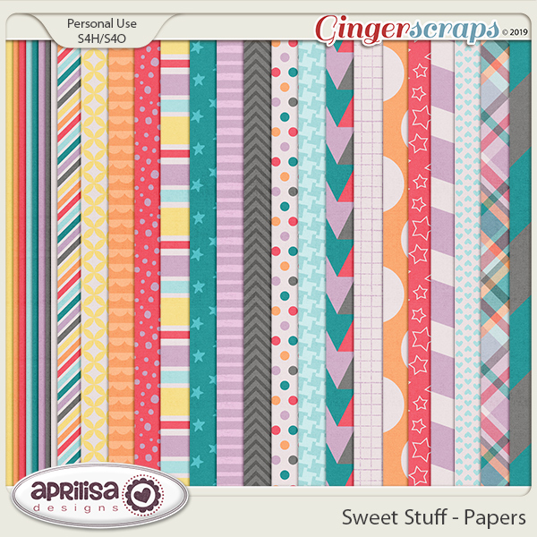 Sweet Stuff - Papers by Aprilisa Designs 