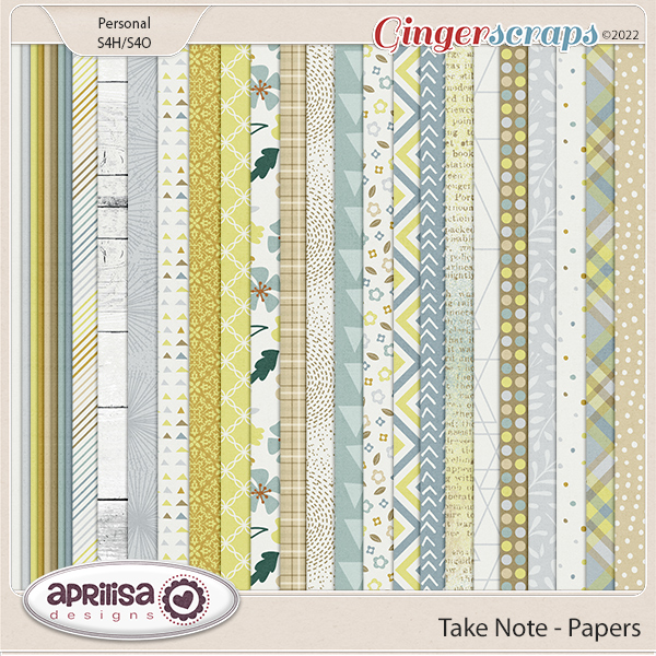 Take Note - Papers by Aprilisa Designs