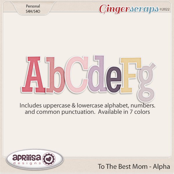 To The Best Mom - Alpha by Aprilisa Designs