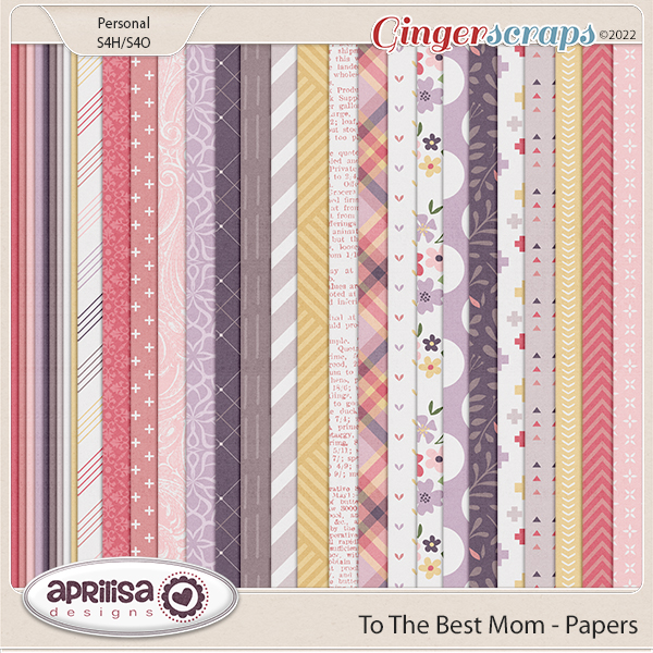 To The Best Mom - Papers by Aprilisa Designs