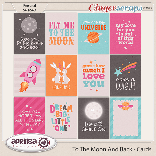 To The Moon And Back - Cards by Aprilisa Designs