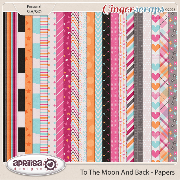 To The Moon And Back - Papers by Aprilisa Designs