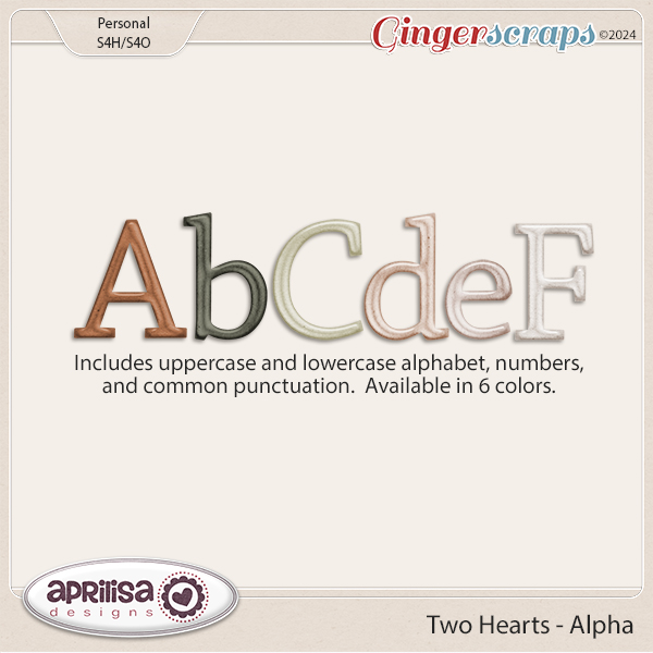 Two Hearts - Alpha by Aprilisa Designs