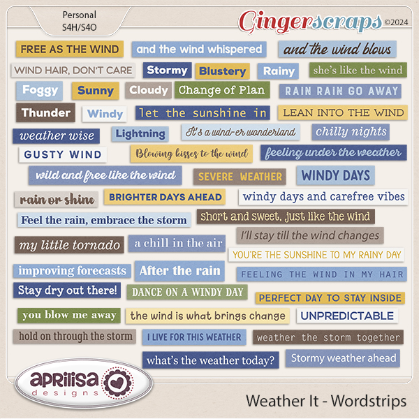 Weather It - Wordstrips by Aprilisa Designs