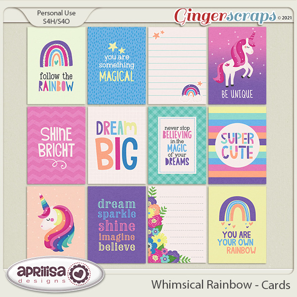 Whimsical Rainbow - Cards by Aprilisa Designs